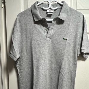 Lacoste - Men’s slim fit grey polo. Size “6”